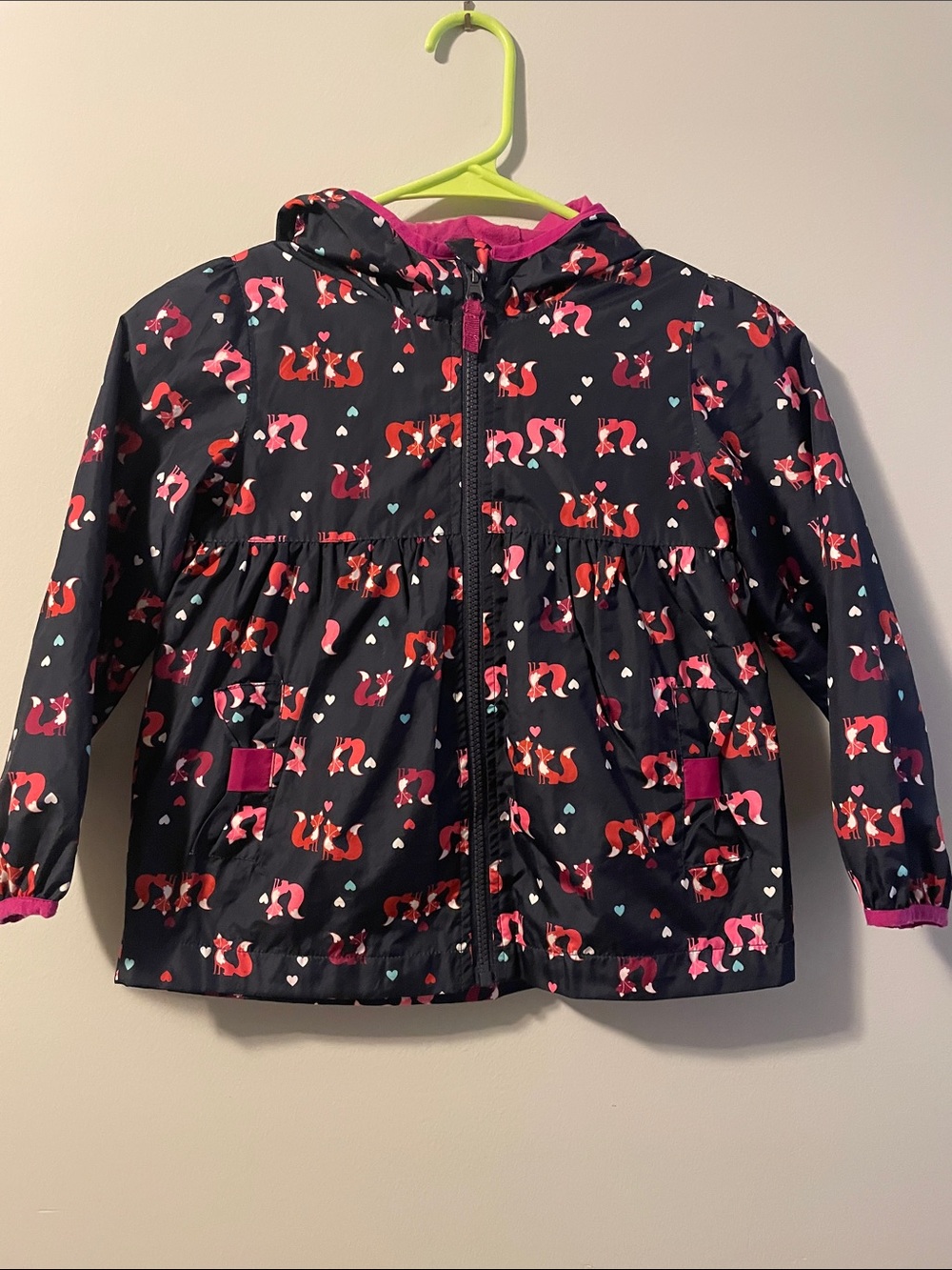 Cherokee girls spring jacket. size:5T Fox and hearts